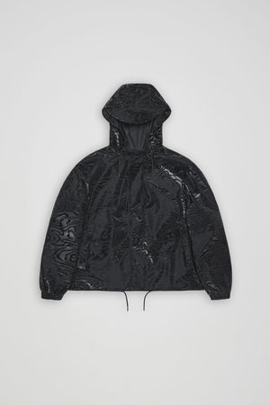 RAINS String W Jacket AMP Black hooded jacket