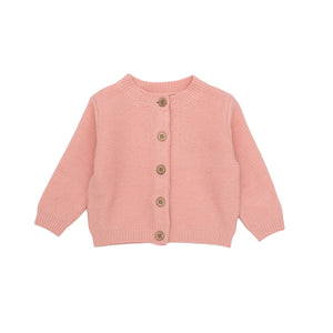 Burrow & Be 100% Wool Cardigan - Carnation Pink