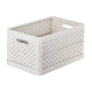 Compact Folding Crate - Sand White