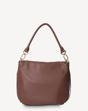 Saben Frankie Shoulder Bag - Umber Brown Leather