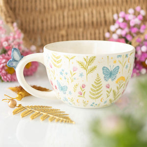 Luna Bloom Teacup with Butterfly