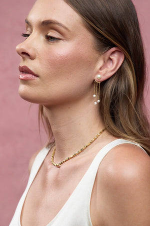 ZAFINO Elise Pearl Earring - Gold