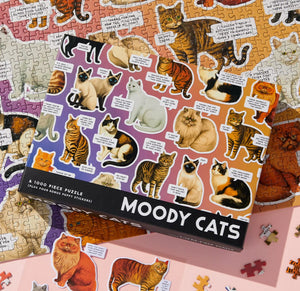 Brass Monkey Moody Cats 1000 Piece Puzzle