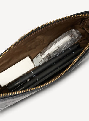 SABEN Tali Pencil Case- Black Croc