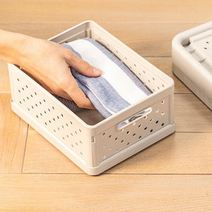 Compact Folding Crate - Sand White