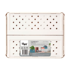 Compact Folding Crate - Sand White