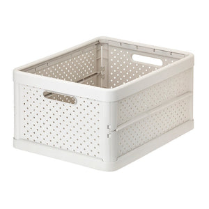 Compact Folding Crate - Sand White
