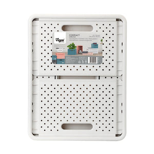 Compact Folding Crate - Sand White