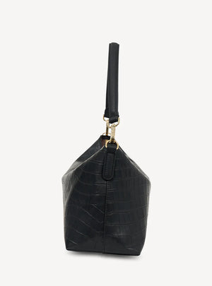 SABEN Claudia Shoulder Bag - Black Croc