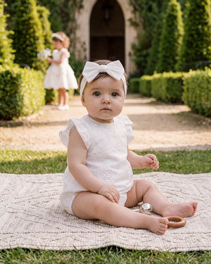 3D FLORAL EMB. ROMPER