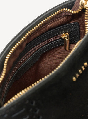 SABEN Coco Mini Bag - Black Suede Fringe