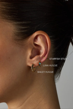 ZAFINO Bailey Earring - Silver - Mini Huggy