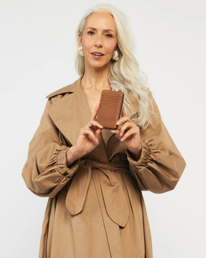 SABEN Winona Card Holder - TAN Brown leather