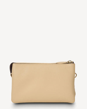 Saben Tilly Crossbody - Raffia Stitched Weave Beige woven handbag