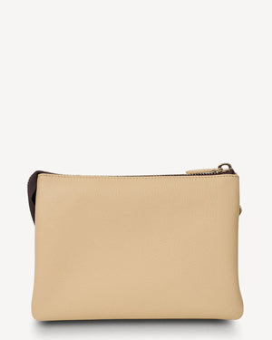 Saben Tilly's Big Sis Crossbody - Raffia Leather Bag Beige handbag