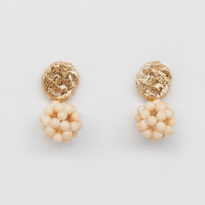 Stella + Gemma Peach Bead Cluster Earring