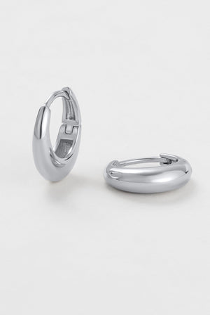 ZAFINO Cleo Hoop - Medium - Silver - Earring