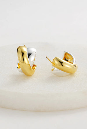 ZAFINO 7355 Fraya Hoop - Gold/Silver