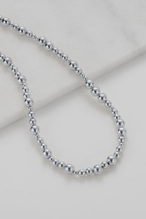ZAFINO Naomi Necklace Silver beaded
