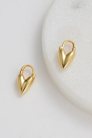 ZAFINO Jess Heart Hoop Essential Earring - Gold 7533