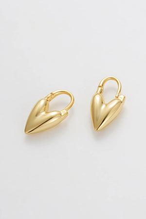ZAFINO Jess Heart Hoop Essential Earring - Gold 7533