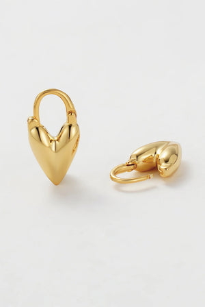 ZAFINO Jess Heart Hoop Essential Earring - Gold 7533