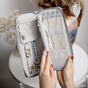 Stackers Jewellery Wallet - Dusky Blue