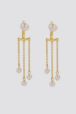 ZAFINO Elise Pearl Earring - Gold