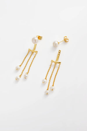 ZAFINO Elise Pearl Earring - Gold