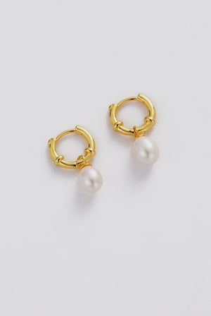 ZAFINO 7788 Tessa Pearl Hoop - Gold