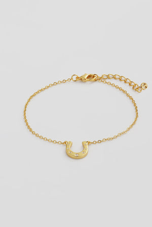 ZAFINO Lucky Bracelet Gold with a horseshoe charm 7812