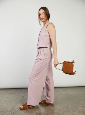 SABEN Coco Mini Bag - Tan Suede Fringe Brown suede handbag