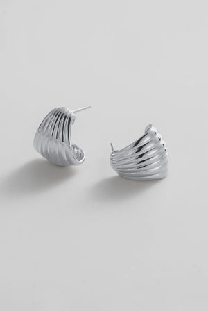 ZAFINO Sasha Hoop - Medium silver hoop earrings 7874