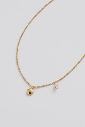 ZAFINO Eva Mini Necklace 7882 Gold necklace with a small round pendant
