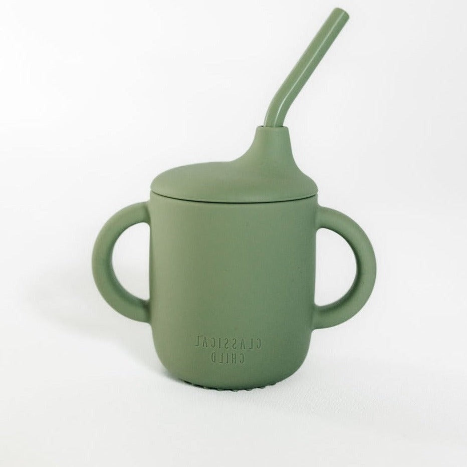 Classical Child Silicone First Cup - Sage