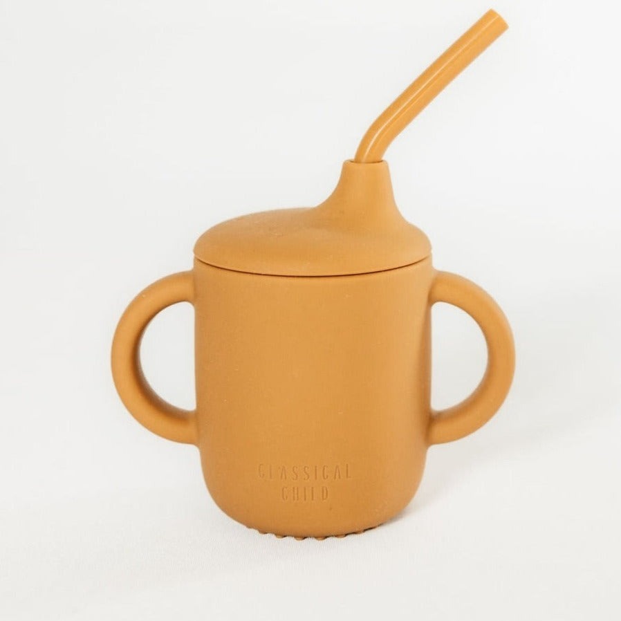Classical Child Silicone First Cup - Ochre