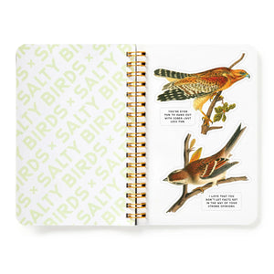 Brass Monkey Salty Birds Sticker Book titled 'Salty Birds' with colorful bird illustrations