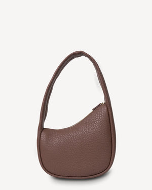 Saben Harper Shoulder Bag - Umber Bubble Brown leather handbag