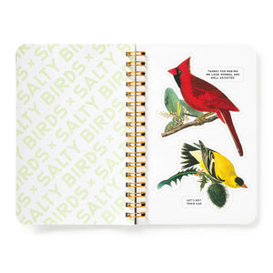 Brass Monkey Salty Birds Sticker Book titled 'Salty Birds' with colorful bird illustrations