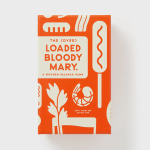 Brass Monkey (Over) Loaded Bloody Mary Balance Game Orange box of 'The Loaded Bloody Mary' wooden