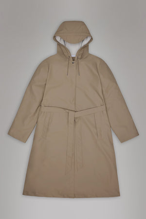 Rains Waterproof Coat A-Line Longer W Jacket W3 - Beige
