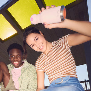 ASOBU Bestie Kids Water Bottle 460ml Bunny Pink