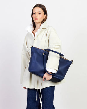 Saben Milan Carry-All Ink Blue Leather bag