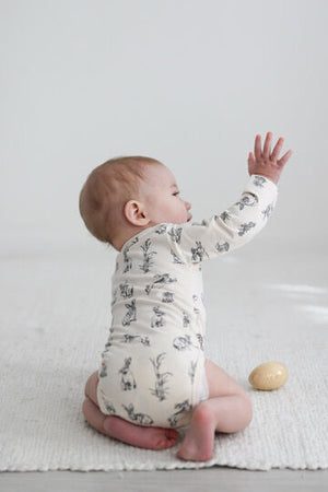 Burrow & Be Baby Almond Burrowers Long Sleeve Bodysuit
