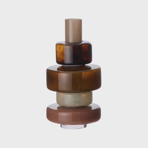 Amalfi Tutti Glass Vase Tonal Earth