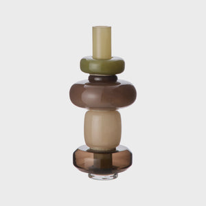 Amalfi Tutti Glass Vase Tonal with Green