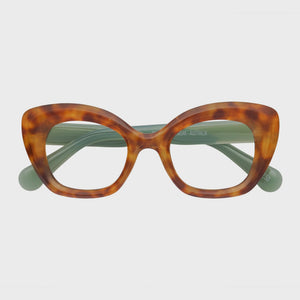 Captivated Eyewear Anti-Blue Reading Glasses - Stella - Tortoise shell/Green