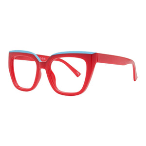 Captivated Eyewear Australia Anti-Blue Reading Glasses - Eliza Red/Blue