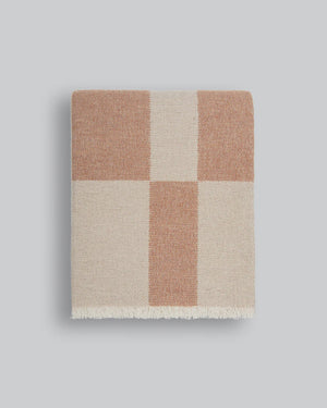 Baya Winton Throw - Coral NZ Wool Mixed Blanket