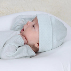 Little Bee by Dimples Merino Beanie - Pointelle - Duck Egg